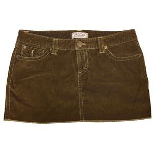 Aeropostale Brown Corduroy Y2K Mini Skirt | Size 9/10 | Low Rise Vintage 2000s